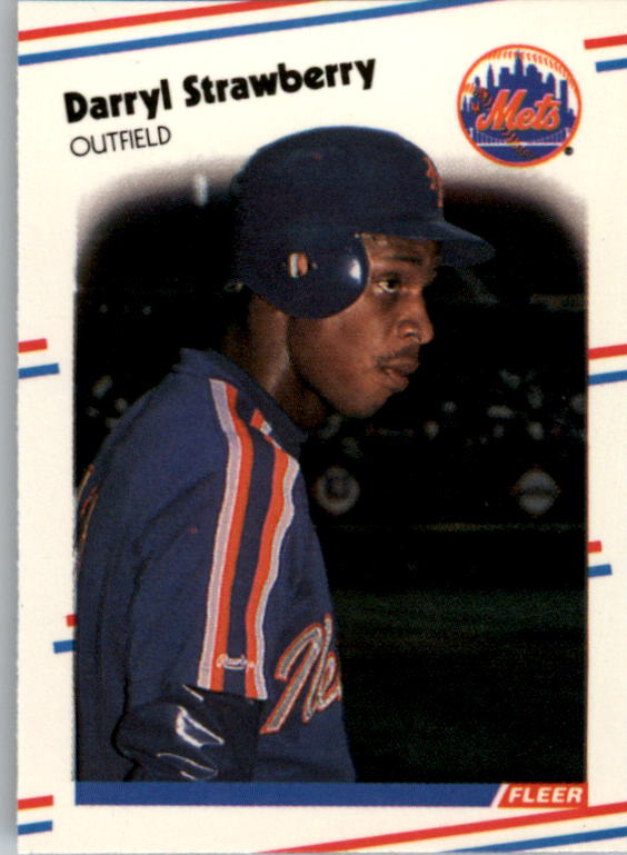 1988 Fleer Mini Baseball Cards 097      Darryl Strawberry